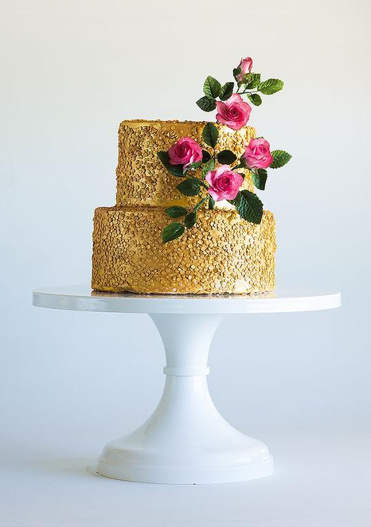 Gold Edible Glitter Cake