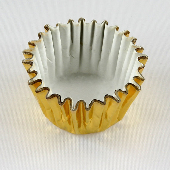 Gold Foil Cupcake Liners Mini
