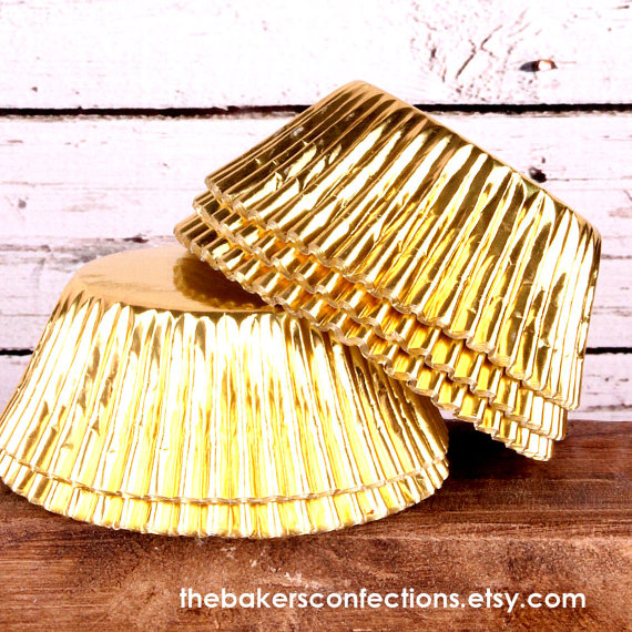 Gold Foil Cupcake Liners