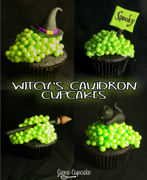 Halloween Witches Cauldron Cupcakes