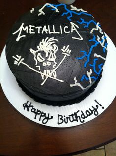 Happy Birthday Metallica Cake
