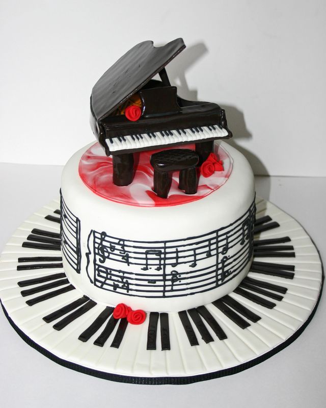 Happy Birthday Piano Cake