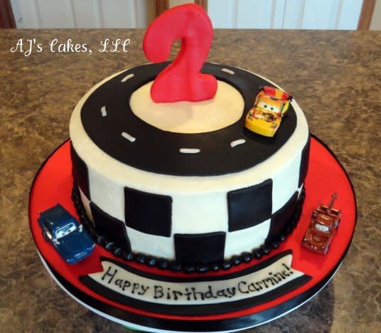 Happy Birthday Race Car Cake