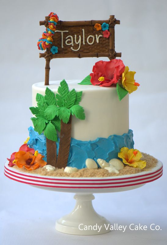 Hawaiian Luau Birthday Cake Ideas