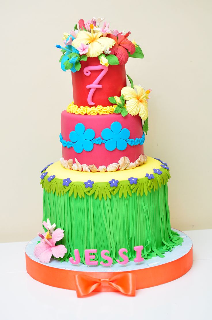 Hawaiian Luau Birthday Cake