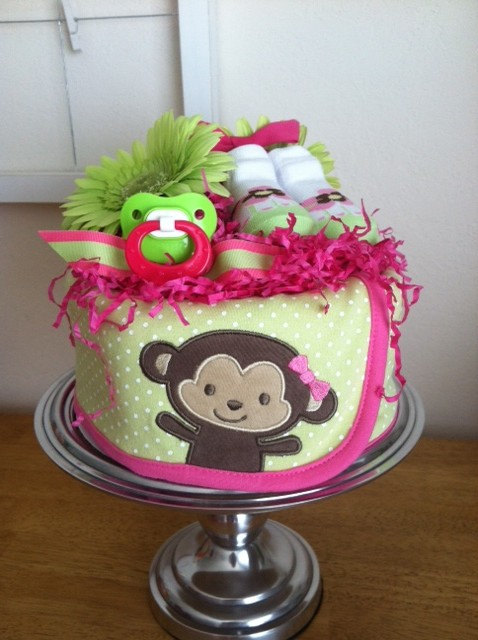 Hot Pink and Lime Green Baby Shower Cake Hot Pink and Lime Green Baby Shower Cake