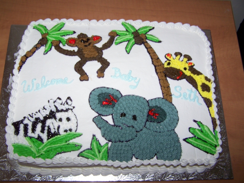 Jungle Theme Baby Shower Cake Ideas