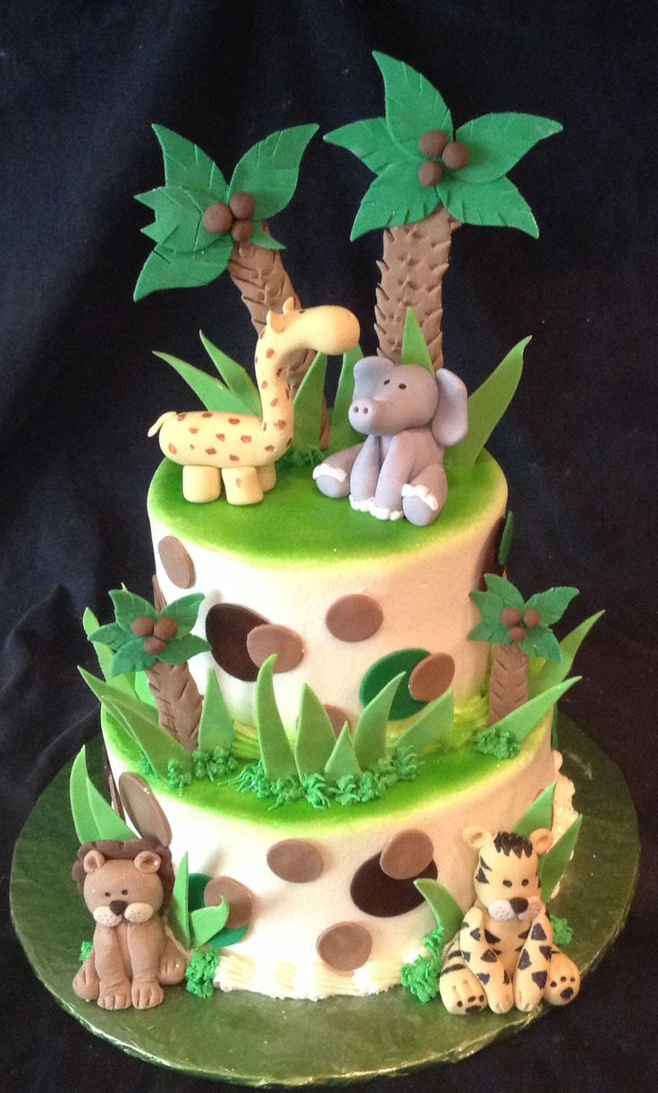 11 Photos of Jungle Theme Baby Cakes 11 Photos of Jungle Theme Baby Cakes