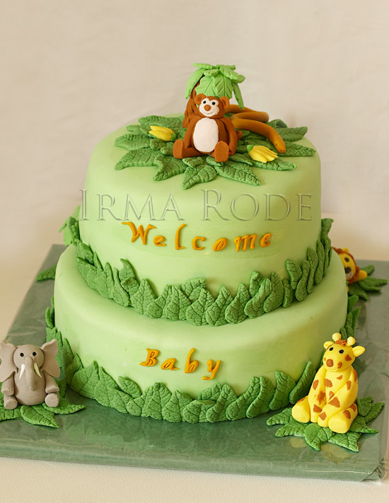 Jungle Theme Baby Shower Cake