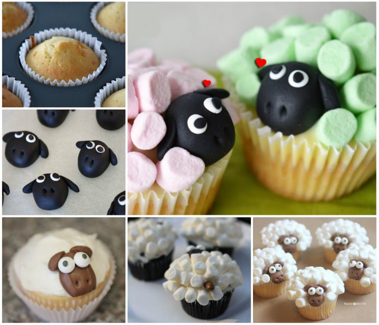 Marshmallow Sheep Cupcakes