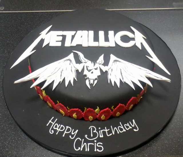 Metallica Themed Birthday Cake