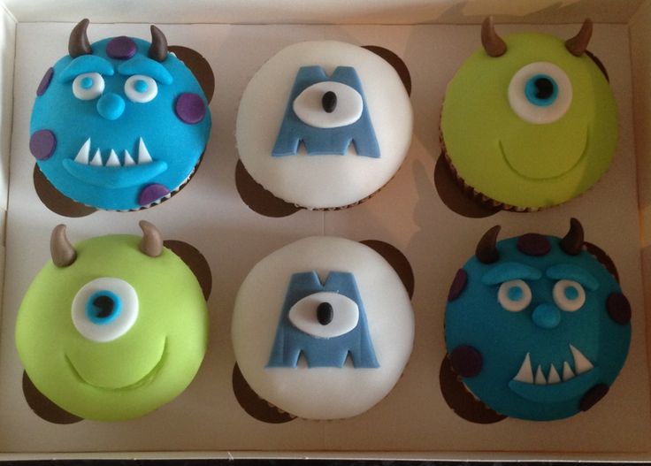 Monster Inc Baby Shower Cupcakes