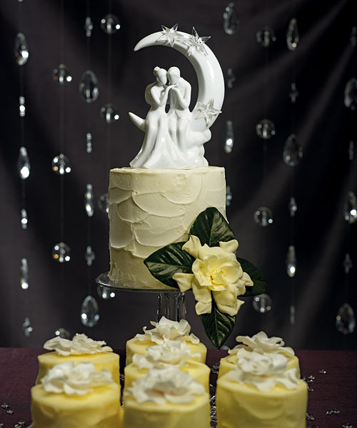 Moon and Star Wedding Cake Topper