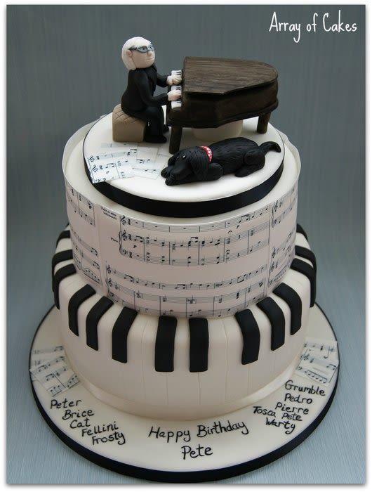 Musical Piano Birthday Cake