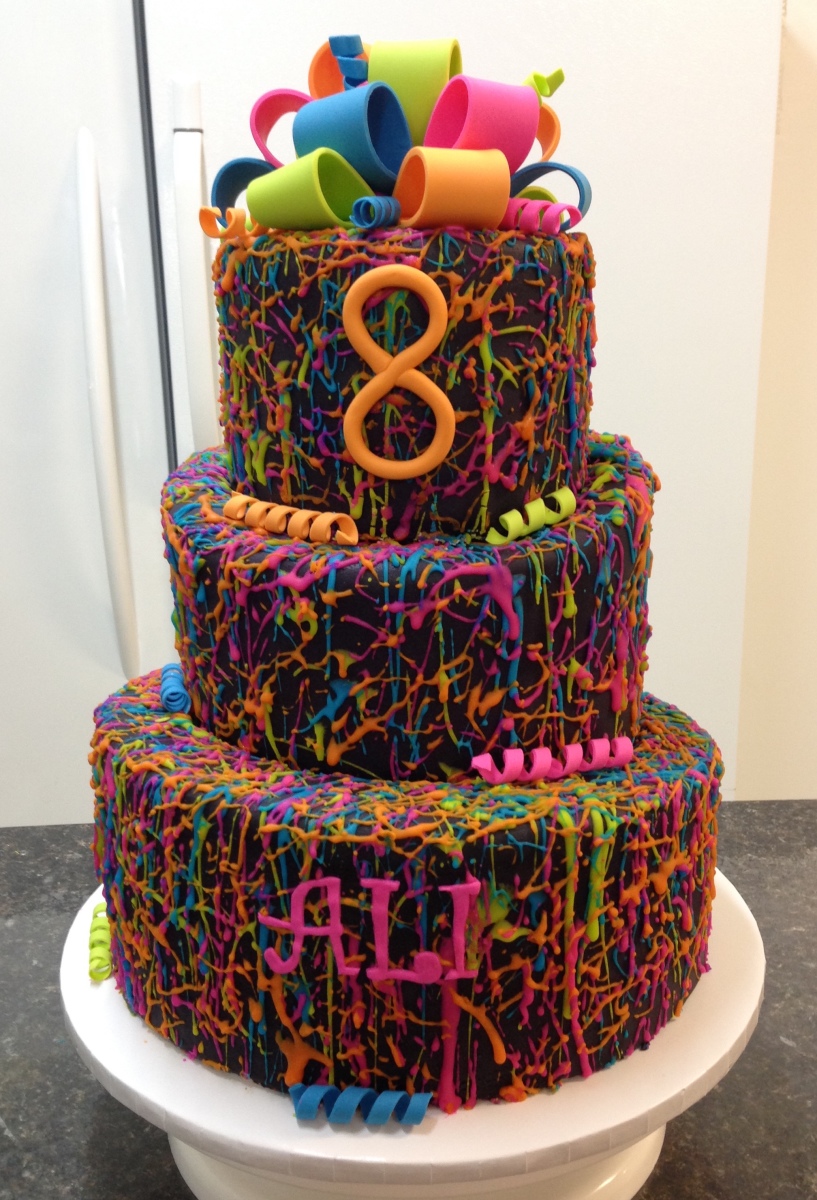Neon Birthday Cake Neon Birthday Cake