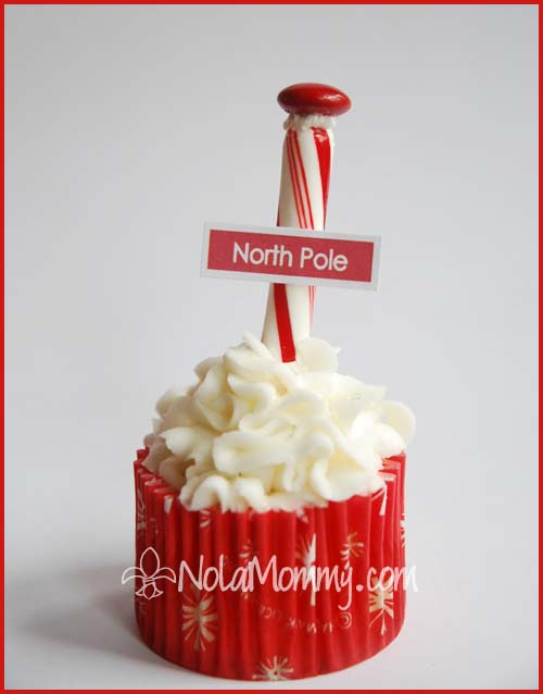North Pole Cupcake Topper Printable Free