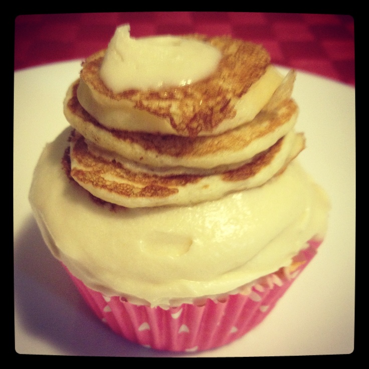 Pancake Cupcakes Maple Syrup Frosting