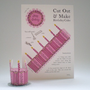 Paper Cut Out Birthday Cake