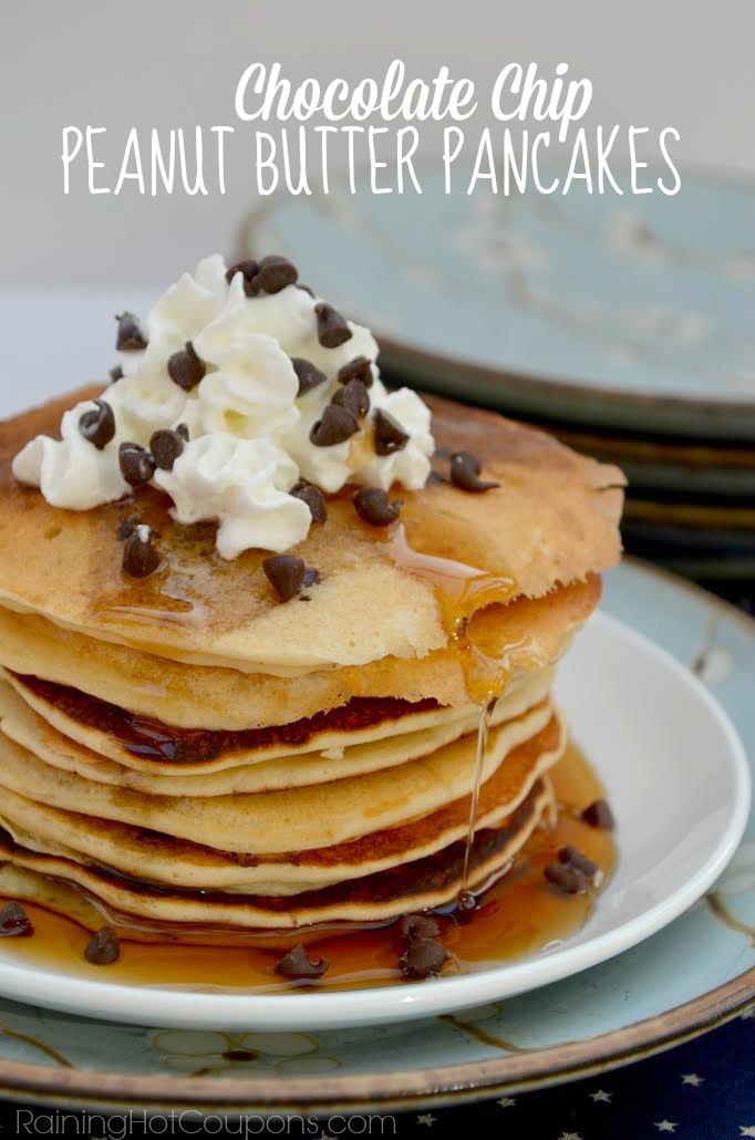 Peanut Butter Chocolate Chip Pancakes