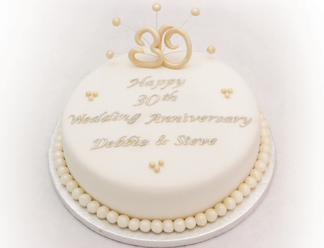 Pearl Wedding Anniversary Cake