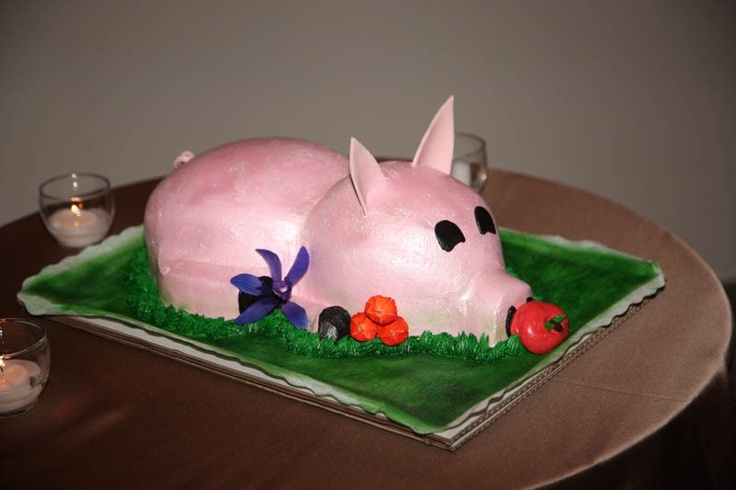 Pig Roast Birthday Cake