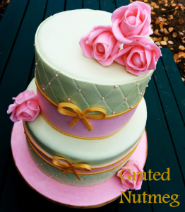 Pink and Green Birthday Cake