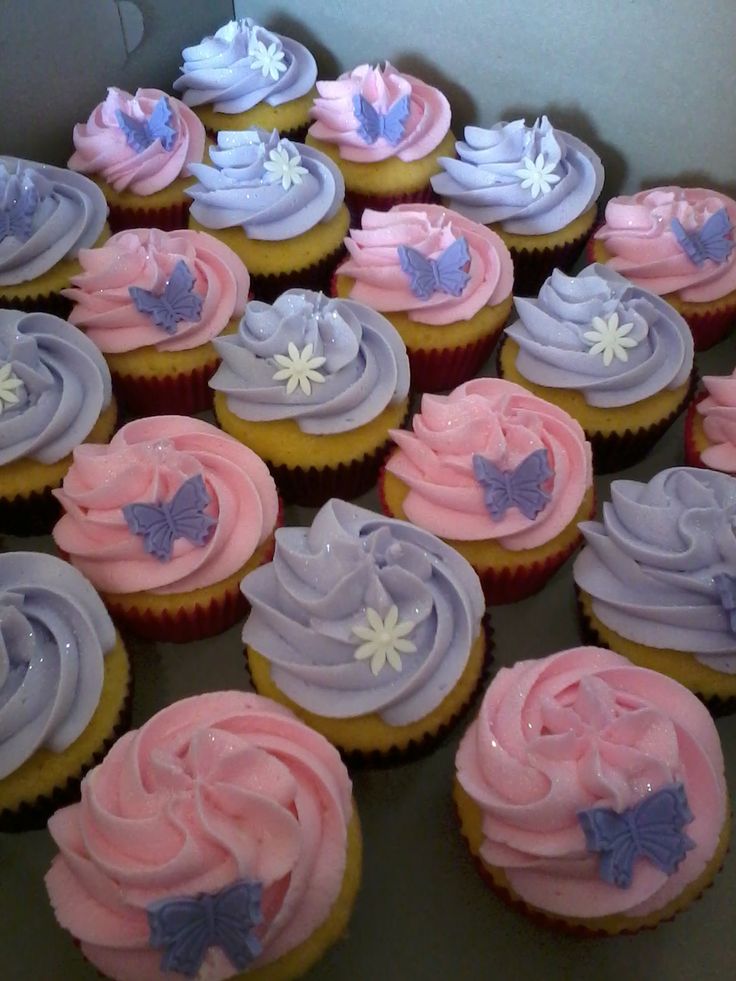 Pink and Purple Cupcakes Pink and Purple Cupcakes