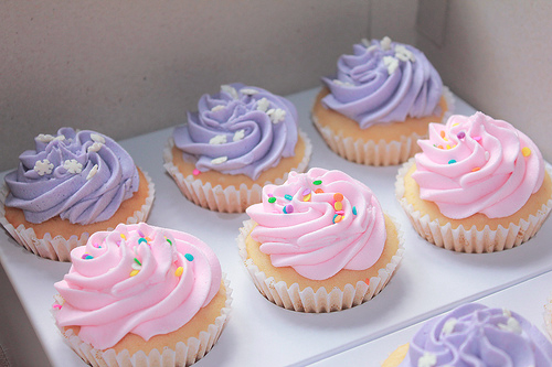 Pink and Purple Cupcakes