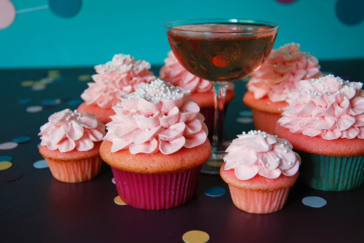 Pink Champagne Cupcakes