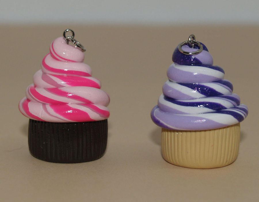 Pink Purple and Blue Cupcakes