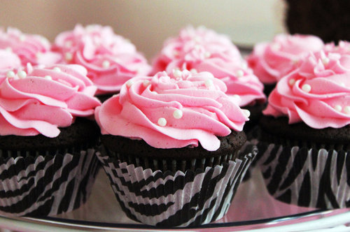 Pink Zebra Cupcakes