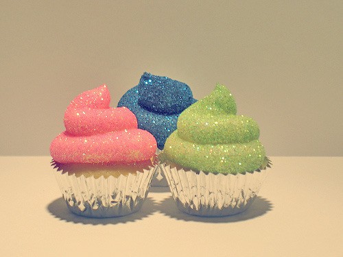 Pretty Glitter Cupcakes