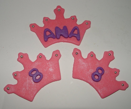 Princess Crown Fondant Cupcake Toppers