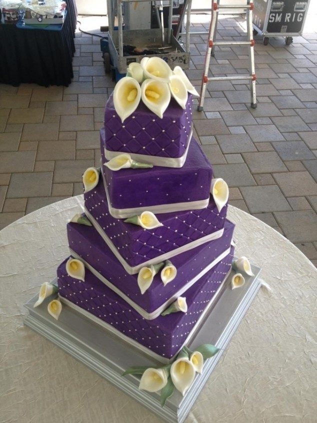 Purple Wedding Cake Purple Wedding Cake