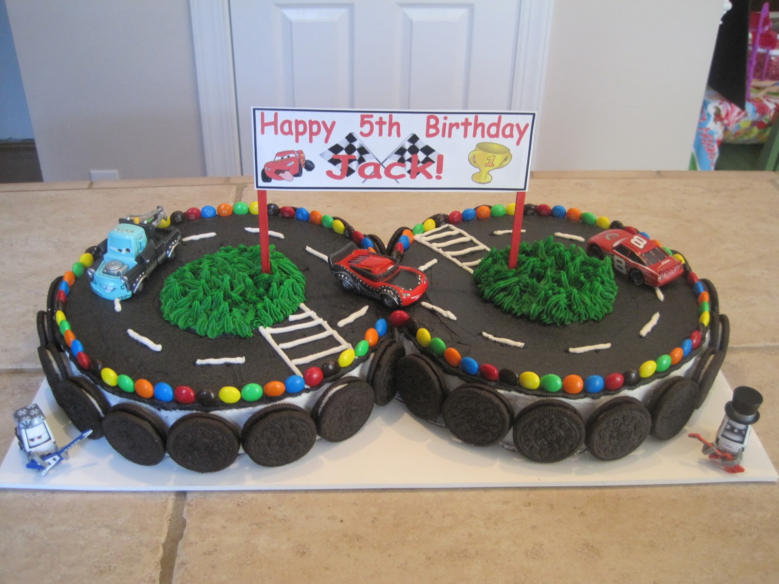 Race Car Track Birthday Cake