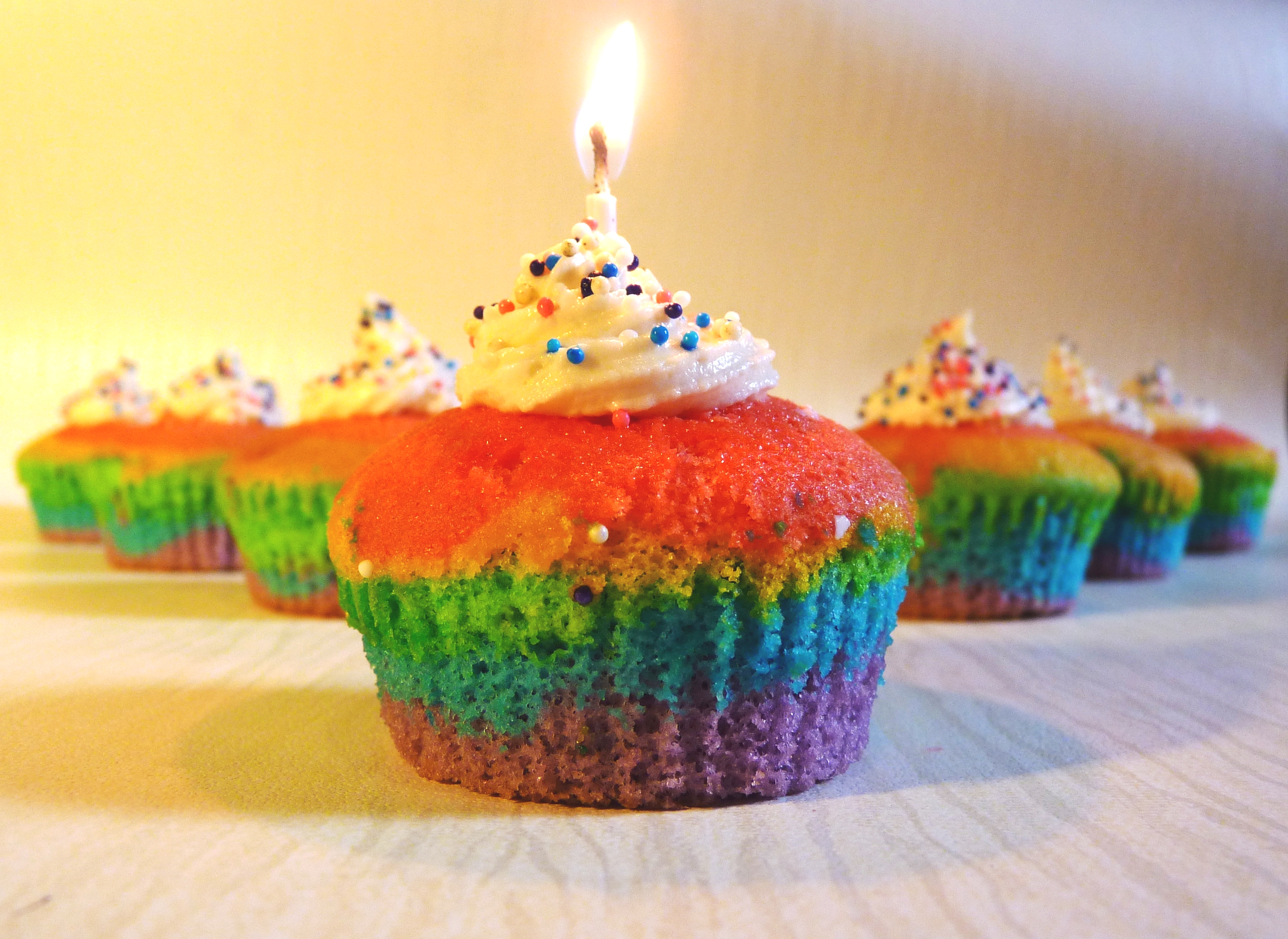 Rainbow Cupcake Birthday Cake