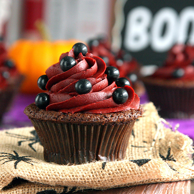 Red Velvet Cupcakes with Chocolate Frosting