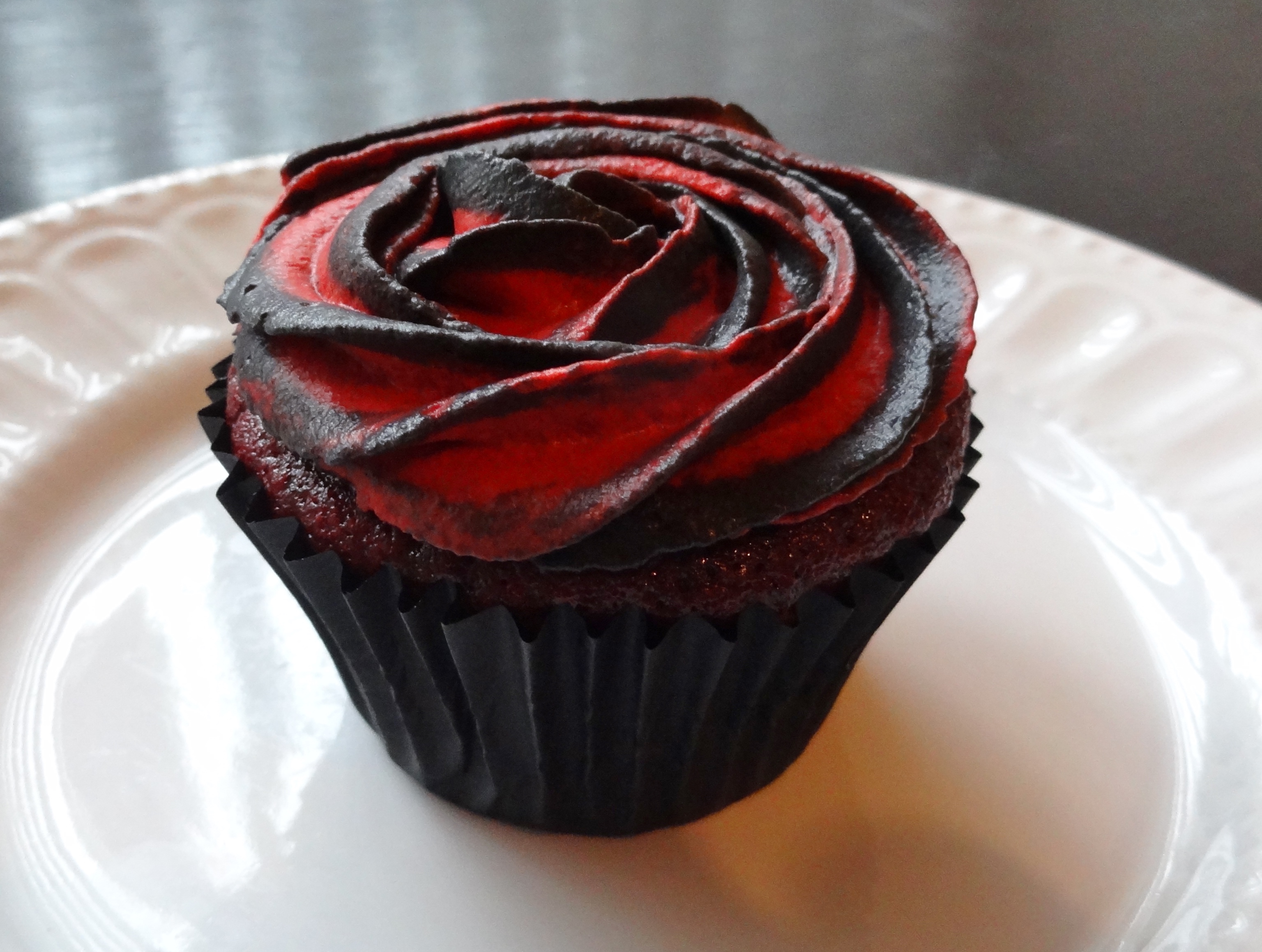 Red Velvet Halloween Cupcakes