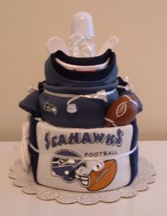 Seattle Seahawks Baby Shower Cake