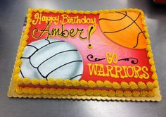 Sheet Cake Volleyball Basketball