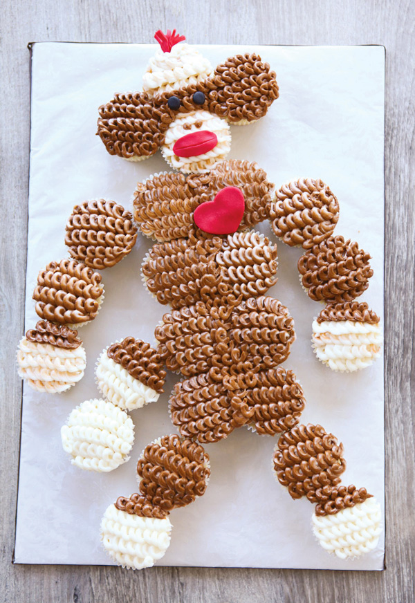 Sock Monkey Birthday Cake