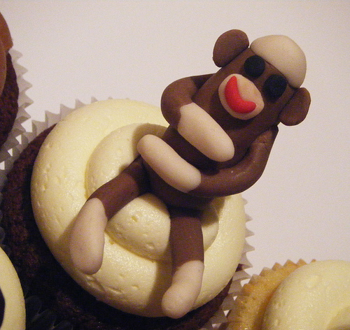 Sock Monkey Cupcakes