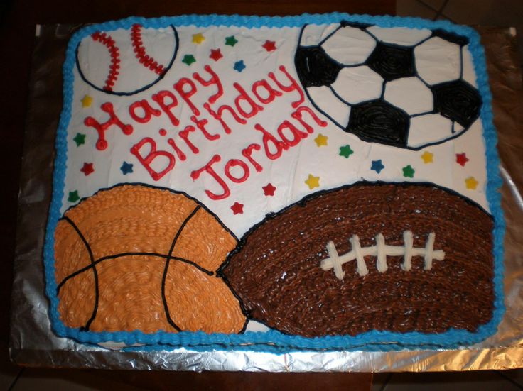 Sports Birthday Sheet Cake Sports Birthday Sheet Cake