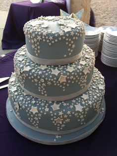 Stars and Moon Wedding Cake