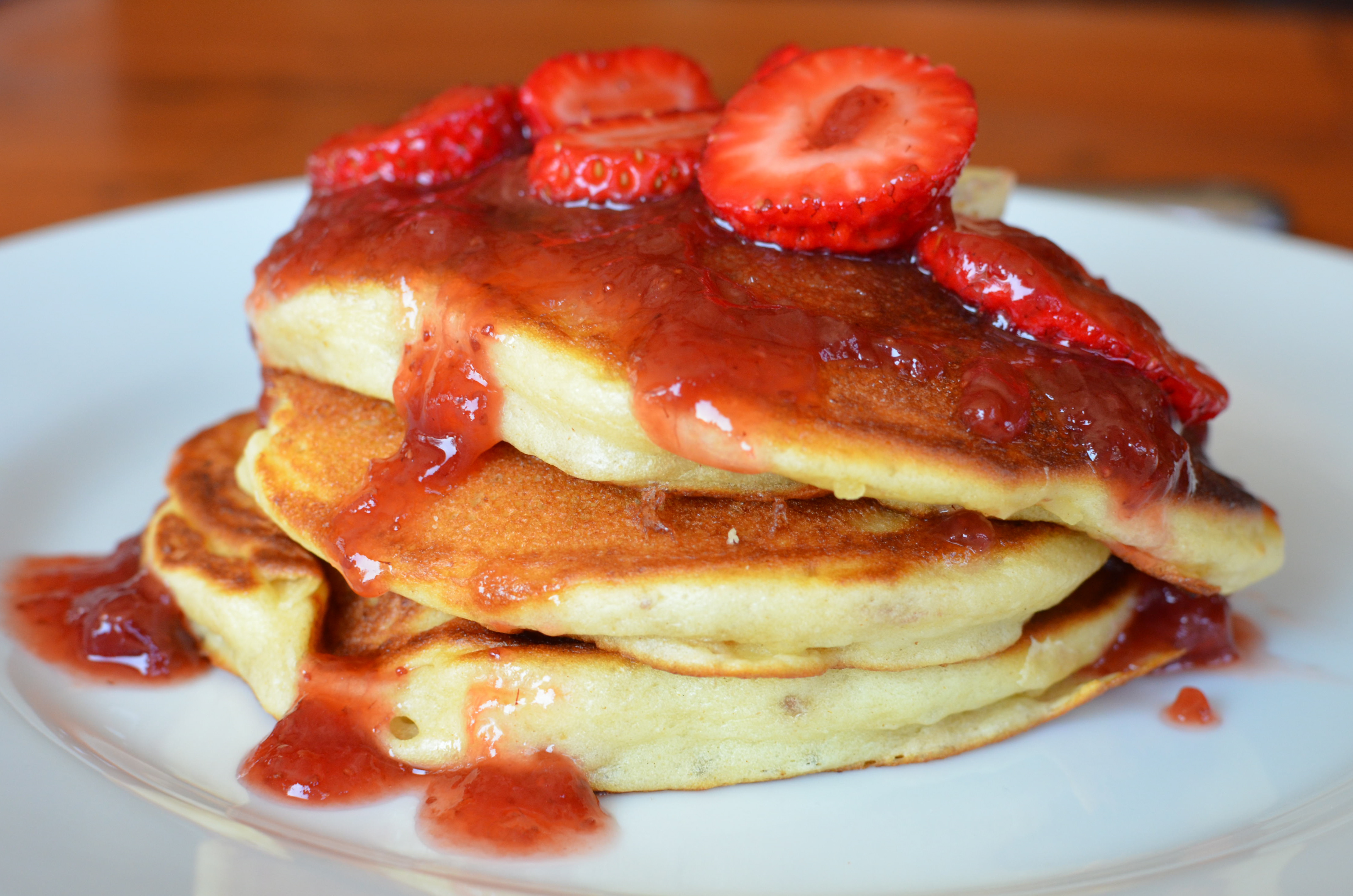 Strawberry Cheesecake Pancakes