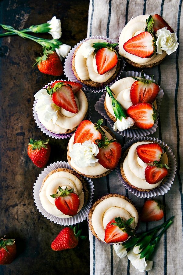 Strawberry Cupcakes with Buttercream Frosting