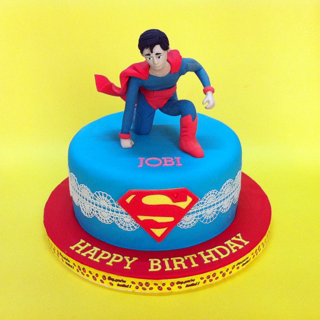 Superman Fondant Cake Superman Fondant Cake