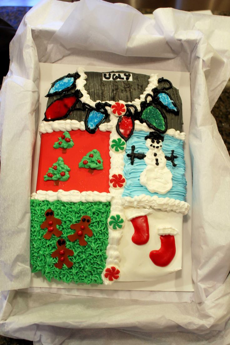 Tacky Christmas Sweater Cake