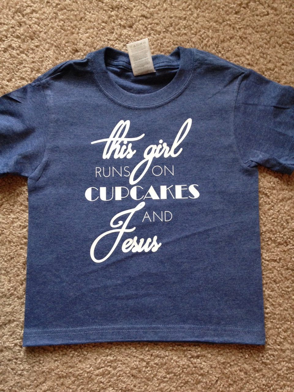 This Girl Runs On Cupcakes and Jesus Shirt This Girl Runs On Cupcakes and Jesus Shirt