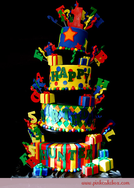 Topsy Turvy 1st Birthday Cake